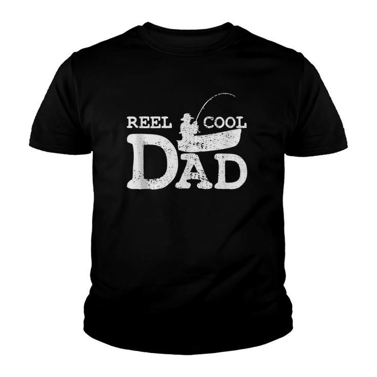 Vintage Reel Cool Dad Fathers Day Fishing Gift  Youth T-shirt