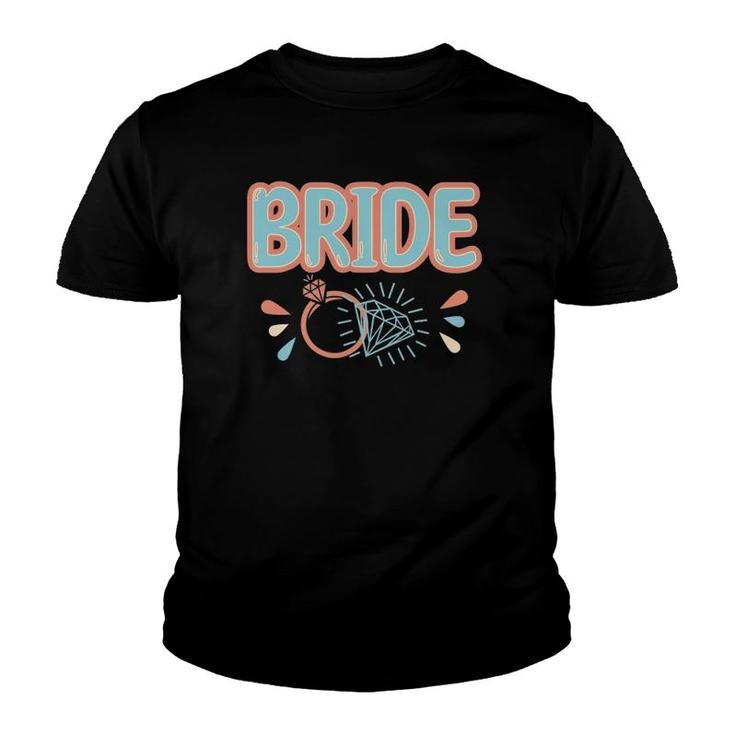 Vintage Retro Bride Bachelorette Party Matching Youth T-shirt