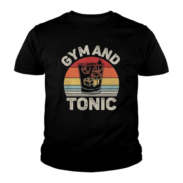 Vintage Retro Gym Gin And Tonic  Gin Lover Gift  Youth T-shirt