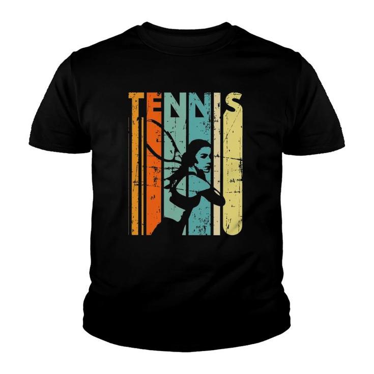 Vintage Tennis Player Gift Retro Tennis Youth T-shirt