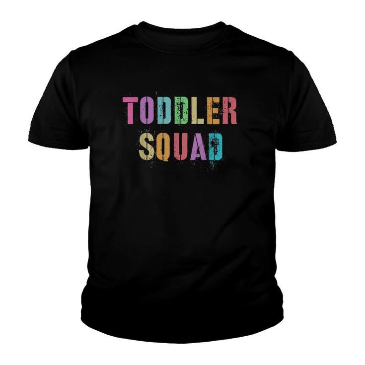 Vintage Toddler Squad Daycare Teacher Nanny Team Babysitting Youth T-shirt