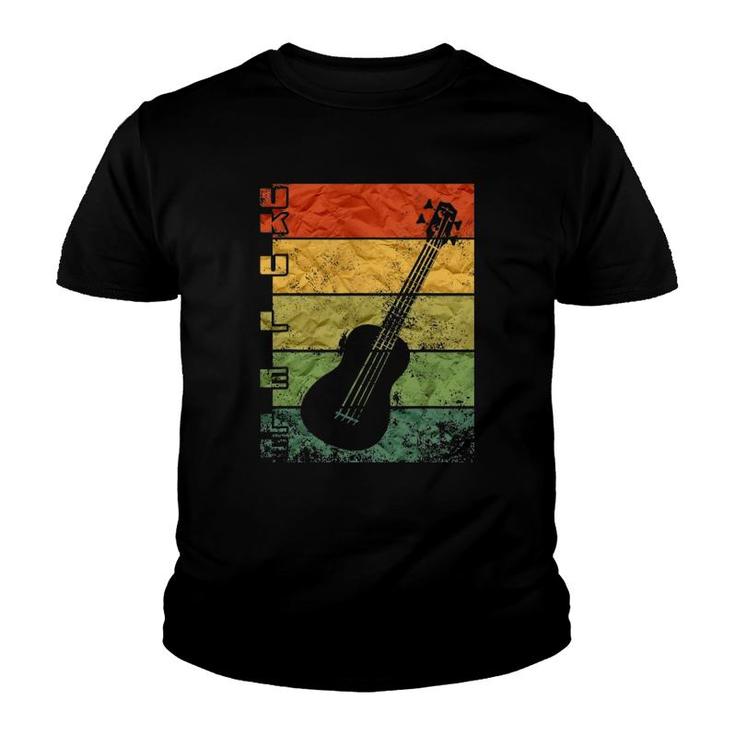 Vintage Ukulele Hawaiian Musician Uke Guitar Island Youth T-shirt