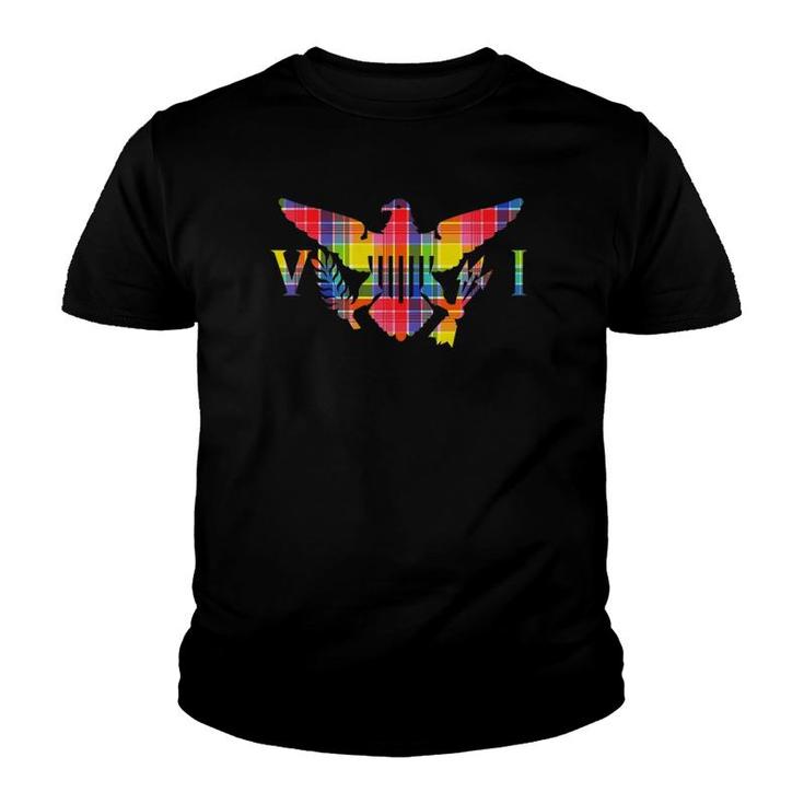 Virgin Islands Madras Vi Flag Youth T-shirt