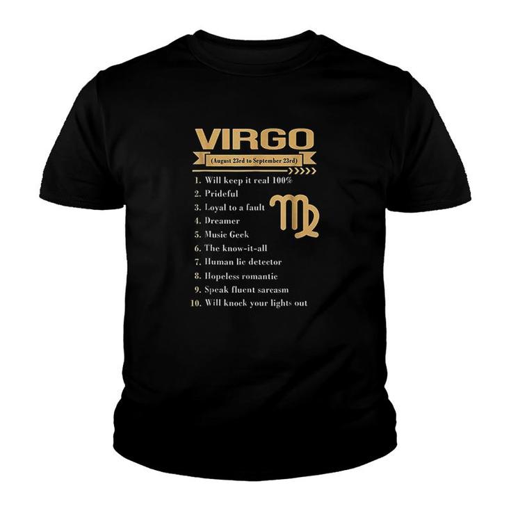 Virgo Queens Virgo Kings Virgo Youth T-shirt