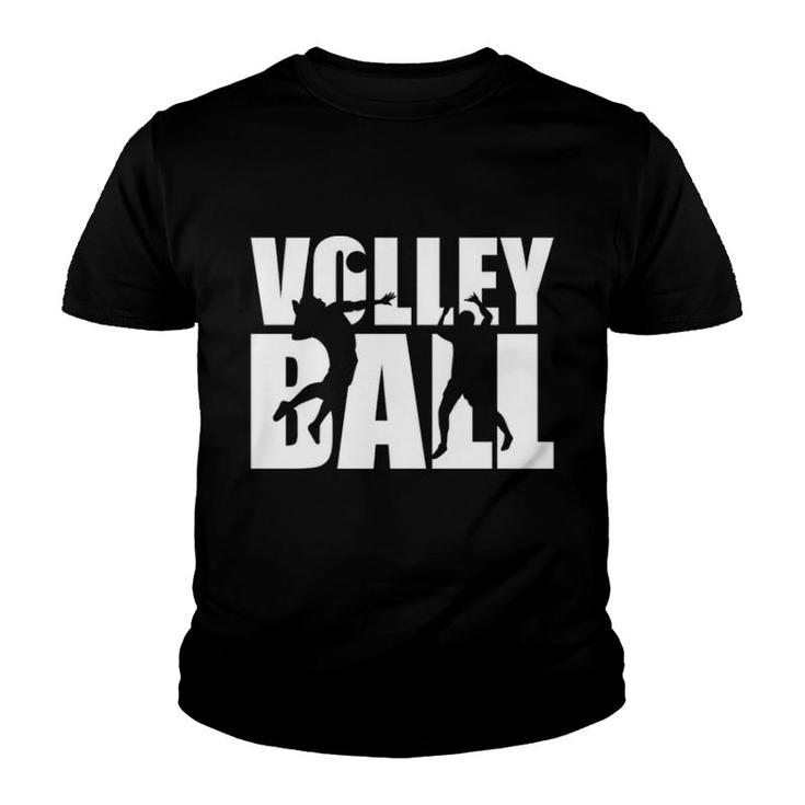Volleyball Players Silhouette Sport Lover Gift Youth T-shirt