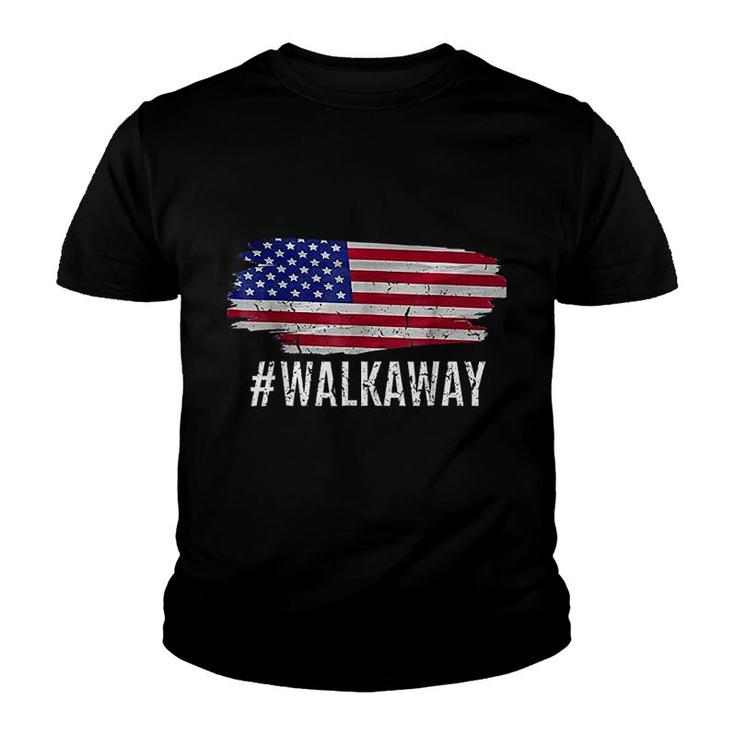 Walkaway Hashtag Walk Away Funny  Movement Youth T-shirt