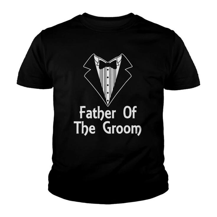 Wedding Partytuxedo Groom Father Marriage Dad Youth T-shirt