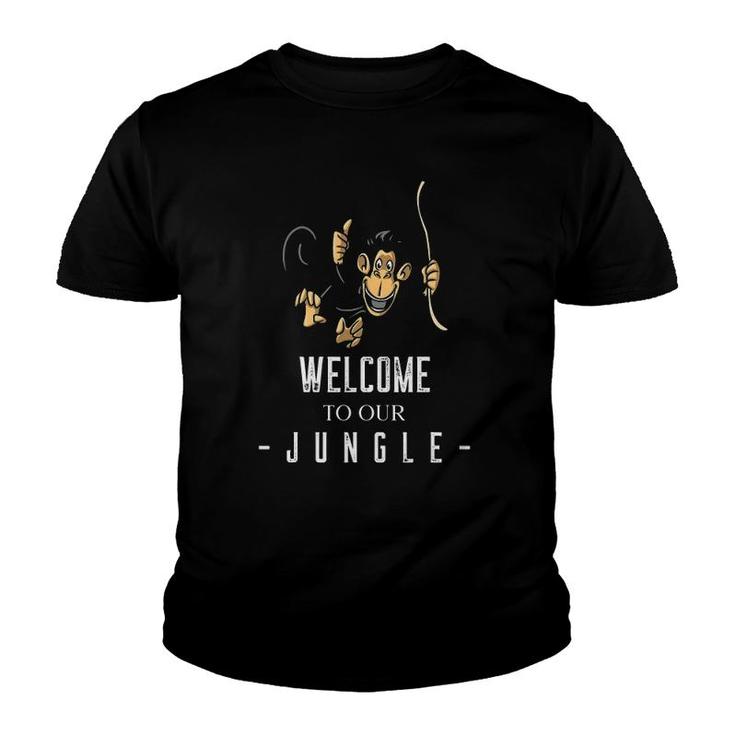 Welcome To Our Jungle Funny Zoo Safari Animal Birthday Tee Youth T-shirt