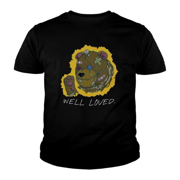 Well Loved Teddy Bear  Pixel Art Youth T-shirt