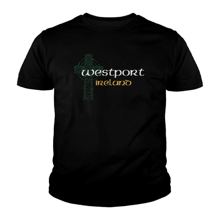 Westport Mayo Ireland County Crest Vintage Youth T-shirt