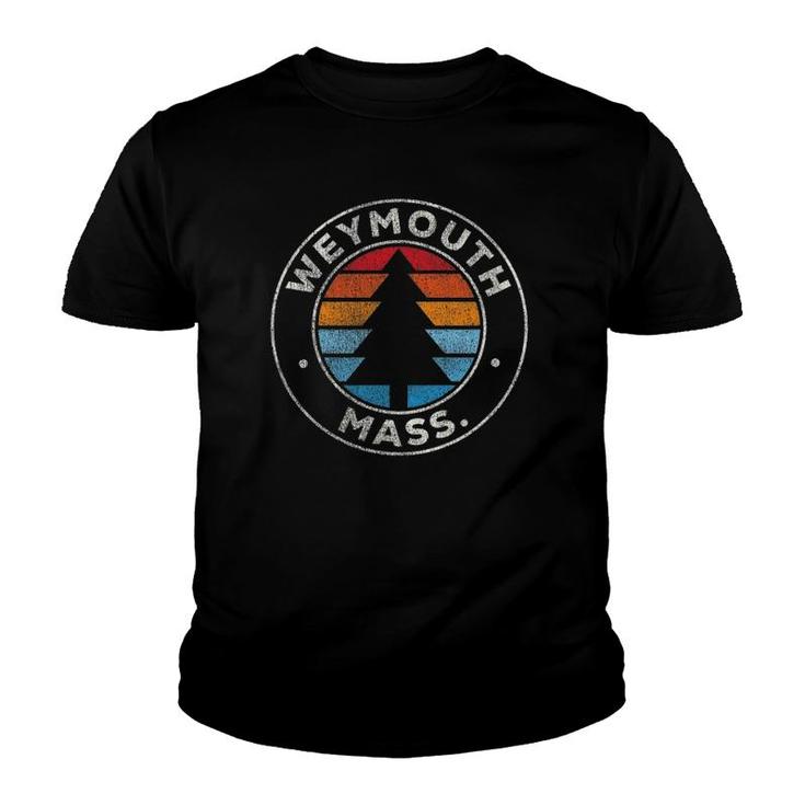 Weymouth Massachusetts Ma Vintage Graphic Retro 70S Youth T-shirt