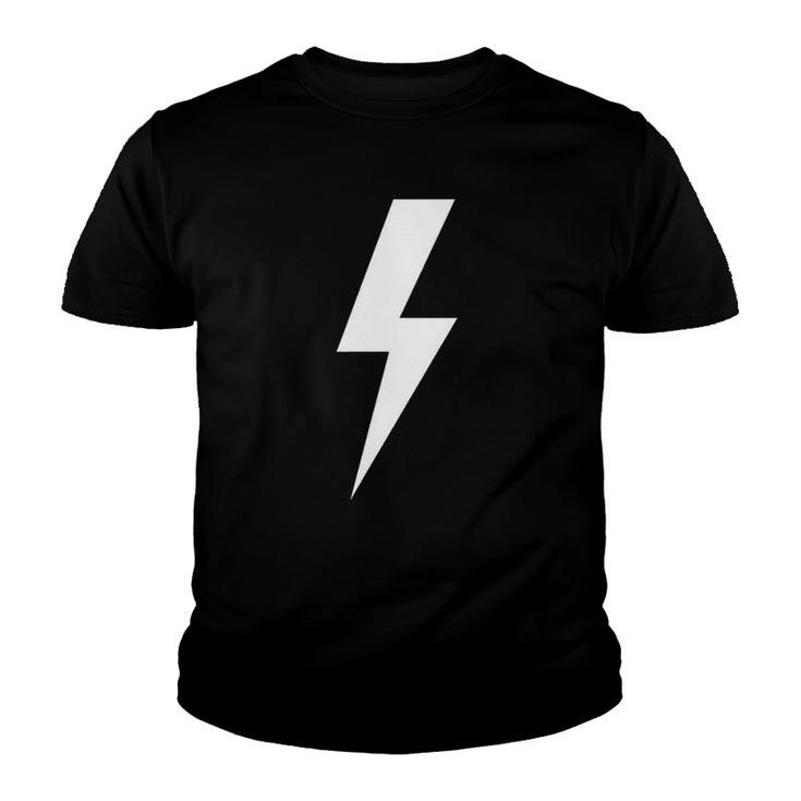 White Lightning Bolt Doesnt Strike Twice Youth T-shirt