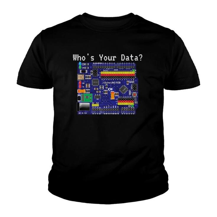 Who's Your Data Motherboard Funny Computer Geek Youth T-shirt