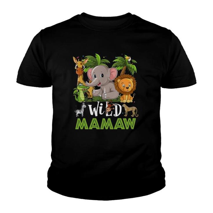 Wild Mamaw Zoo Nature Safari Jungle Animals Lover Youth T-shirt