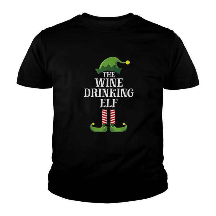 Wine Drinking Elf Youth T-shirt