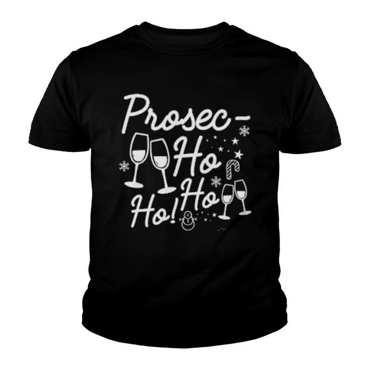 Wine Prosec Ho Ho Christmas Wine  Youth T-shirt