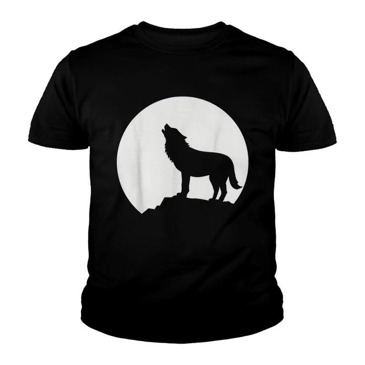 Wolf And Moon Youth T-shirt