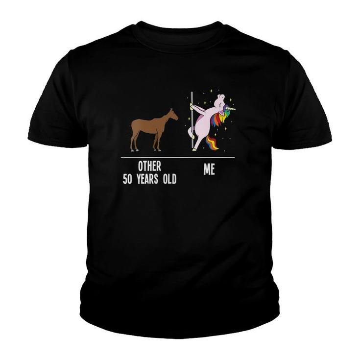 Womens 50Th Birthday Unicorn Funny 50 Years Old Other Me Women V-Neck Youth T-shirt