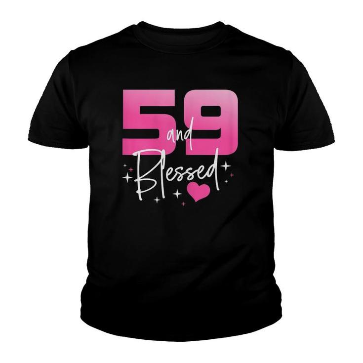 Womens 59 And Blessed Chapter 59 Years Old Gifts 59Th Birthday Gifts Youth T-shirt