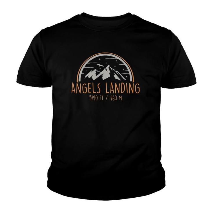 Womens Angels Landing Zion National Park Mountain Hikers V-Neck Youth T-shirt