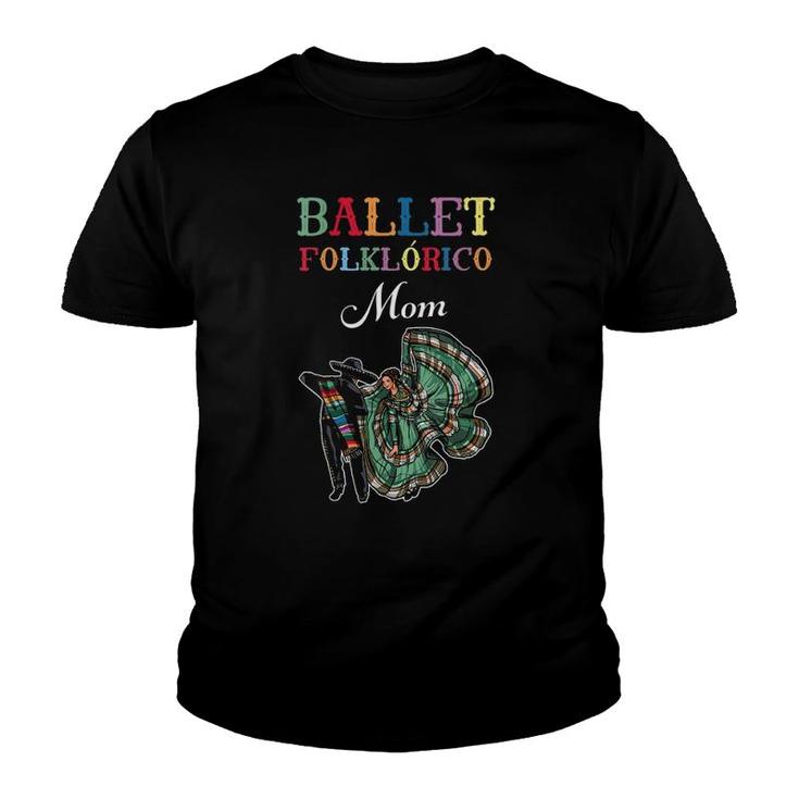 Womens Ballet Folklorico Mom V-Neck Youth T-shirt
