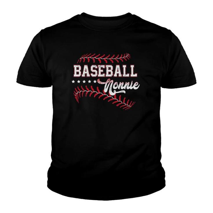 Womens Baseball Nonnie Funny Baseball Nonnie Mother's Day Gift Youth T-shirt