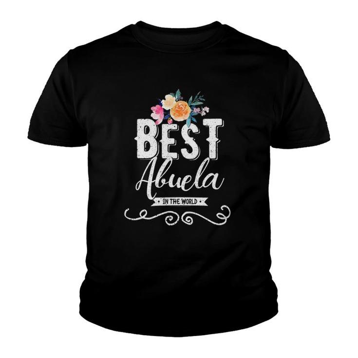 Womens Best Abuela In The World Hispanic Grandmother Gift V-Neck Youth T-shirt