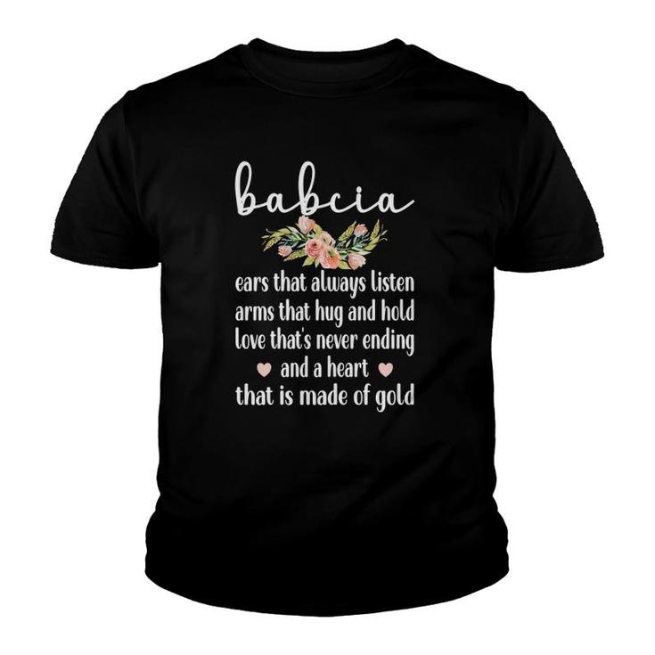 Womens Best Babcia Grandmother Appreciation Babcia Grandma Youth T-shirt