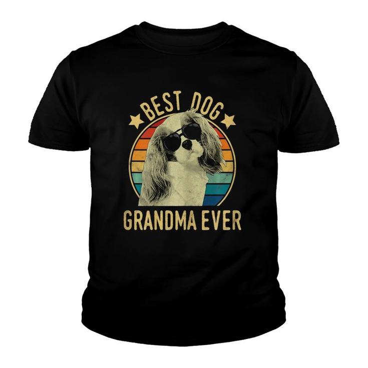Womens Best Dog Grandma Ever King Charles Spaniel Mother's Day Youth T-shirt