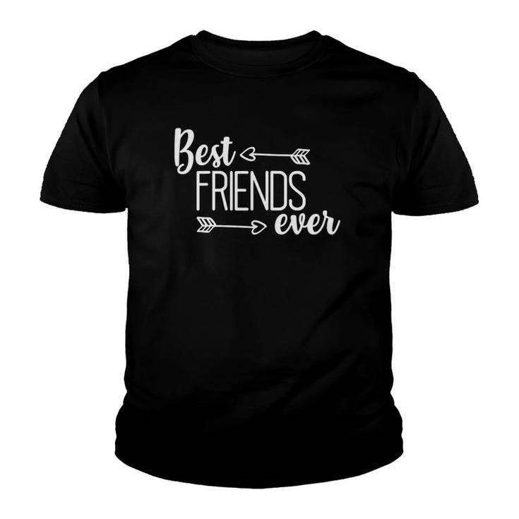 Womens Best Friends Ever White Text Youth T-shirt
