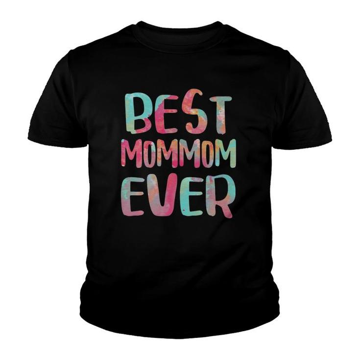 Womens Best Mommom Ever Grandma V-Neck Youth T-shirt
