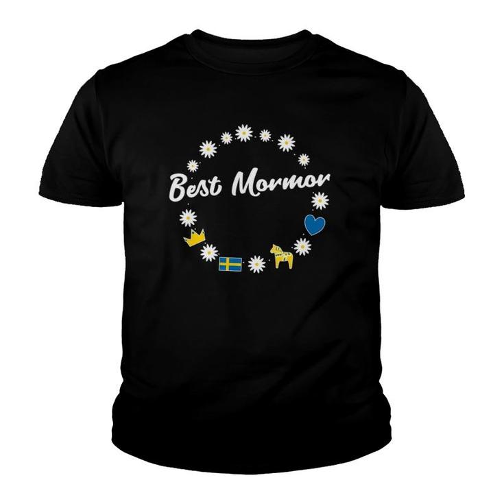 Womens Best Mormor Swedish Grandma Grandmother Sweden Youth T-shirt