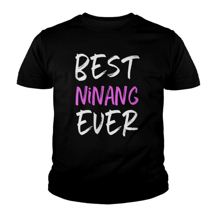 Womens Best Ninang Ever Funny Cute Mother's Day Gift V-Neck Youth T-shirt