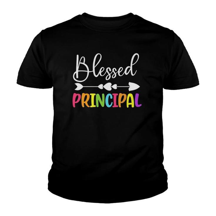 Womens Blessed Principal Back To School Principal Appreciation Gift V-Neck Youth T-shirt