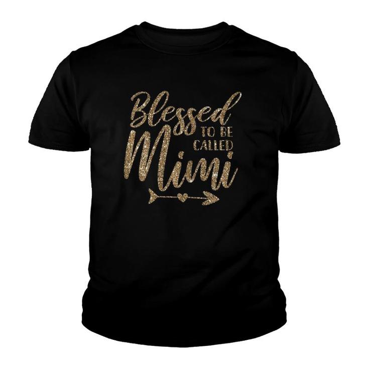 Womens Blessed To Be Called Mimi For Grandma Mother's Day Cute Gift Youth T-shirt