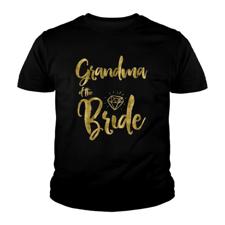 Womens Bridal Party Grandma Of The Bride Light Youth T-shirt