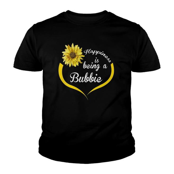Womens Bubbie Gift Happiness Is Being A Bubbie  Youth T-shirt