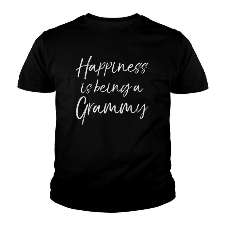 Womens Cute Grandmother Gift Women's Happiness Is Being A Grammy Youth T-shirt