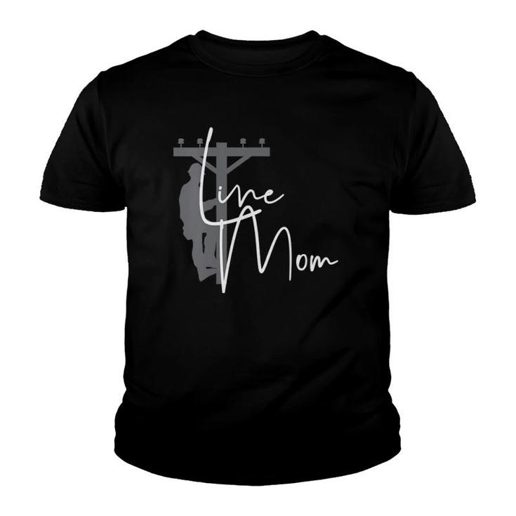Womens Cute Line Mom - Electrical Lineman's Mom  Youth T-shirt