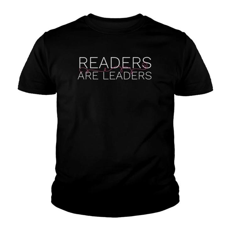 Womens Cute Readers Are Leaders Teacher Student School Quote Meme  Youth T-shirt