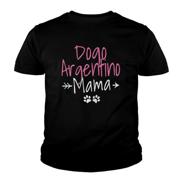 Womens Dogo Argentino Mama Youth T-shirt