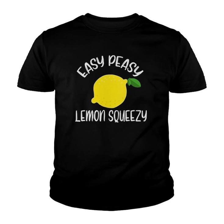 Womens Easy Peasy Lemon Squeezy  - Funny Summer Lemonade V-Neck Youth T-shirt
