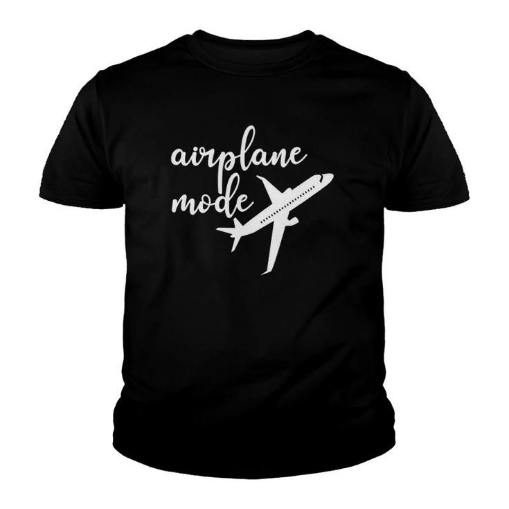Womens Flight Attendant - Airplane Mode On - Funny Flight Crew Pun  Youth T-shirt