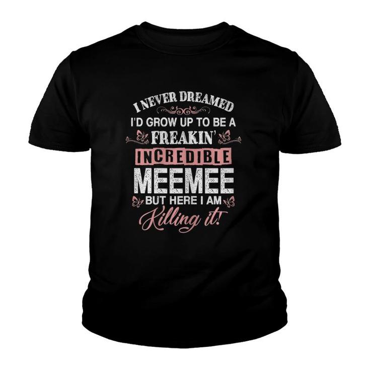 Womens Freaking Awesome Meemeegrandma Gift Mother's Day Youth T-shirt