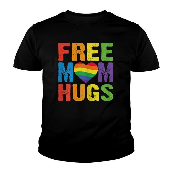 Womens Free Mom Hugs Pride Mom Gift Lgb Youth T-shirt
