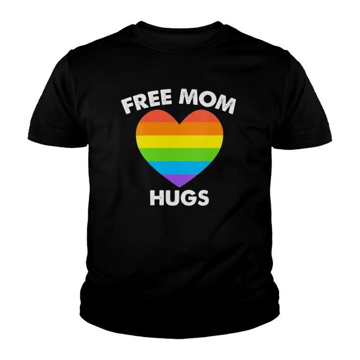 Womens Free Mom Hugs V-Neck Youth T-shirt