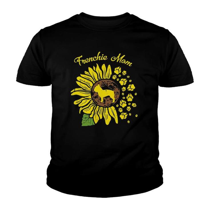 Womens Frenchie Mom Sunflower French Bulldog Dog Owner Women Gift Youth T-shirt