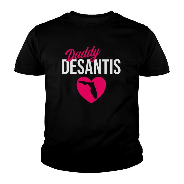 Womens Funny Daddy Desantis Governor Of Florida V-Neck Youth T-shirt