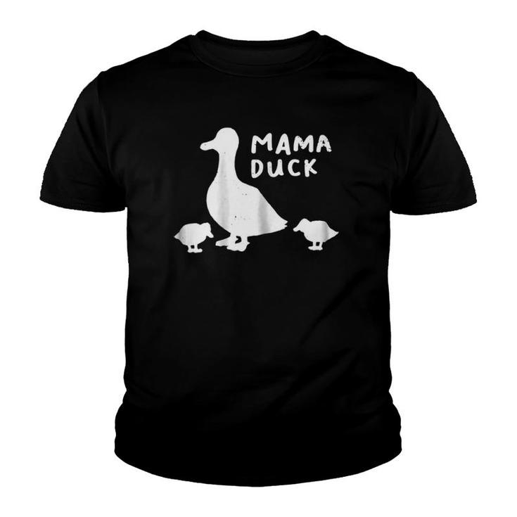 Womens Funny Mama Duck Mother I Duckling Babies Mom Of 2 Ver2 Youth T-shirt