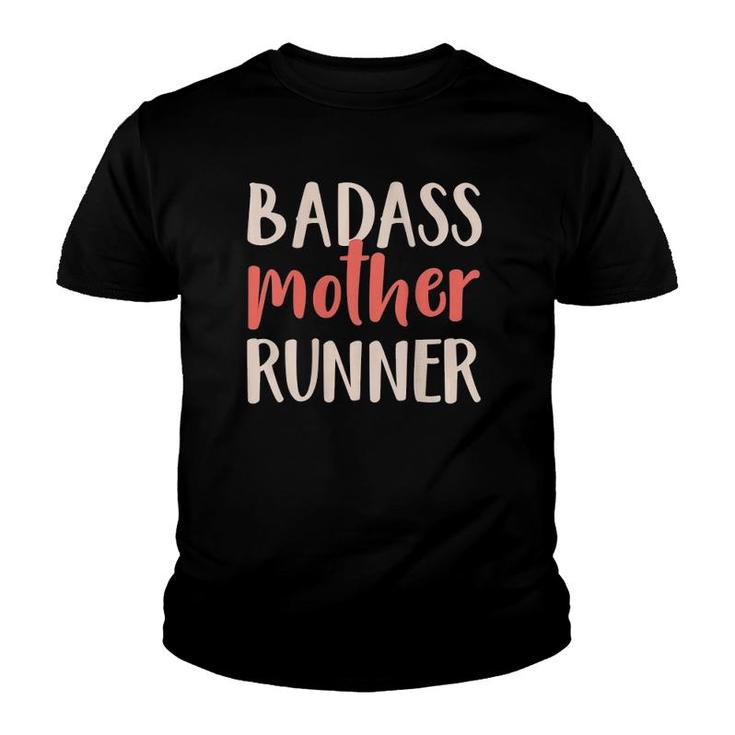 Womens Funny Tanks For Runners Gift Mom Badass Mother Runner Youth T-shirt